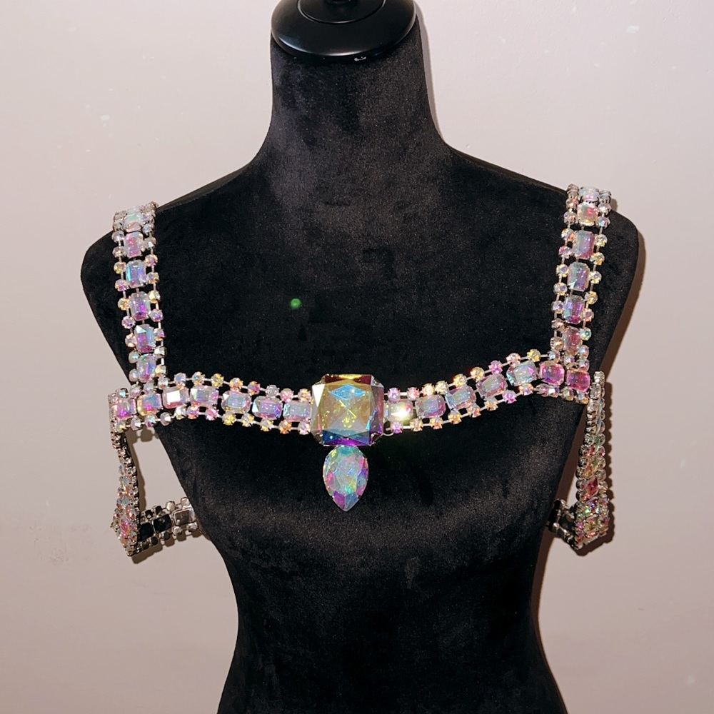 Jewelry plated Rhinestone Harness